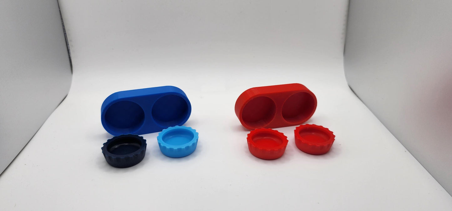 3D Printed Crested Gecko Feeder Ledge: Dual Cup Reptile Enclosure with Silicone Cups