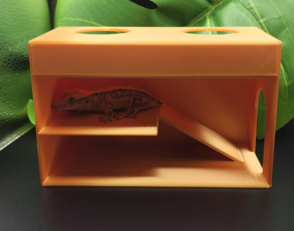 Reptile Food Bowl Hide: Non-Spill Gecko Feeder with Suction Cups