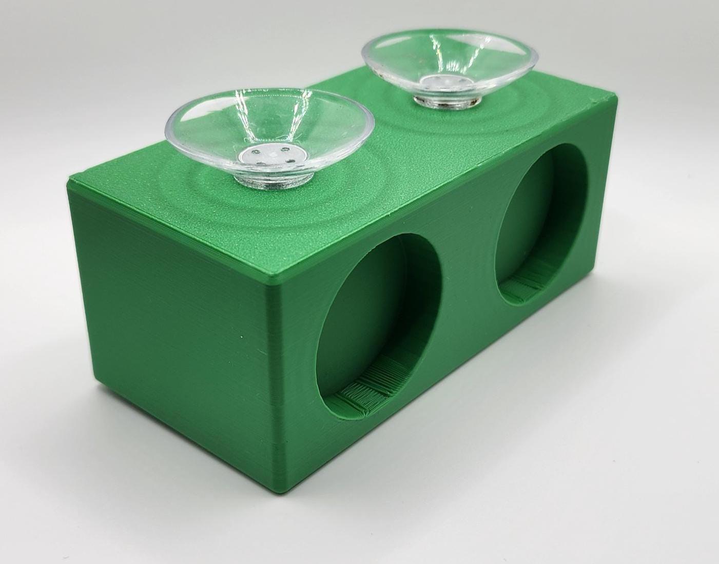 Reptile Food Bowl Hide with Suction cups and 4 1/2 oz bowls