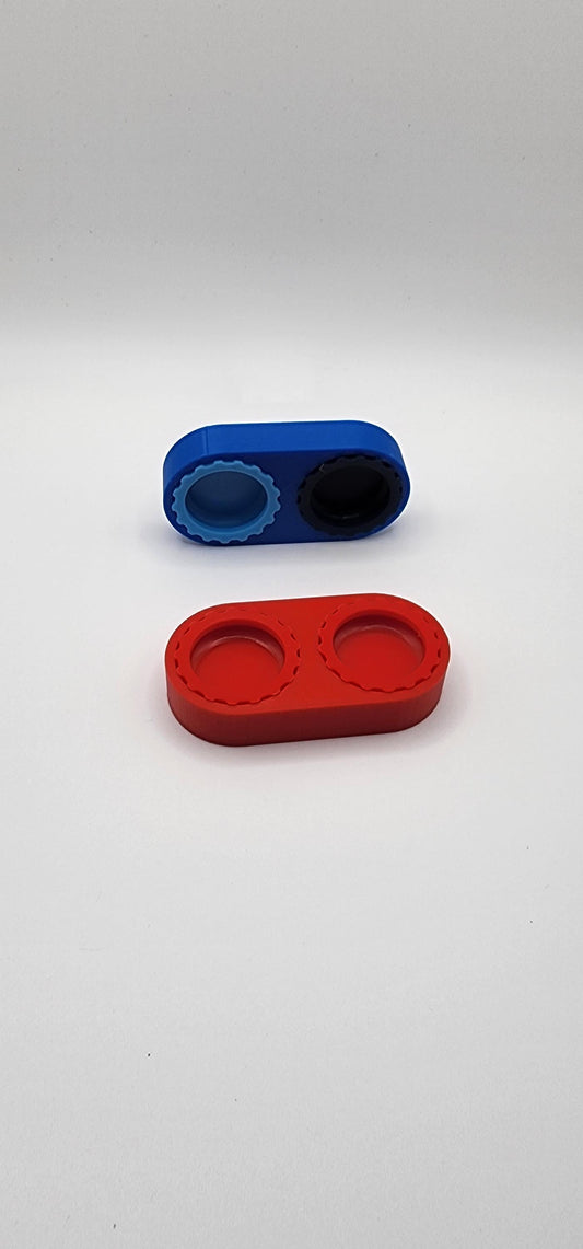 3D Printed Crested Gecko Feeder Ledge: Dual Cup Reptile Enclosure with Silicone Cups